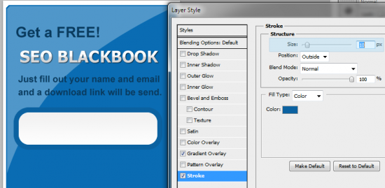 13 input text with stoke 550x269 How to Create your Own Opt in Form in Photoshop