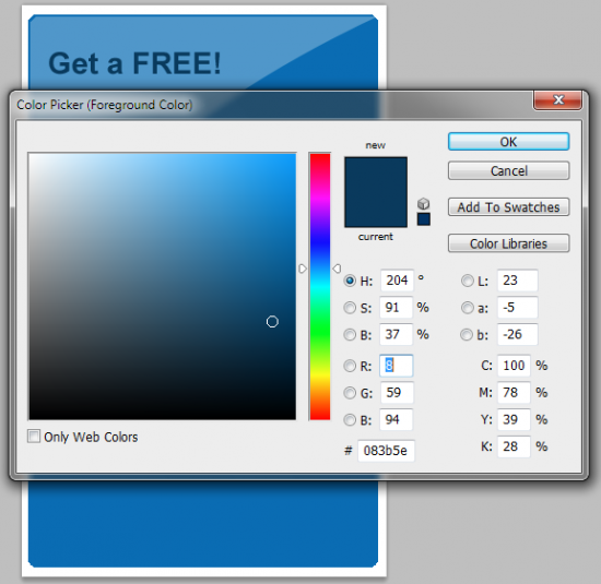 7 text get free 550x535 How to Create your Own Opt in Form in Photoshop