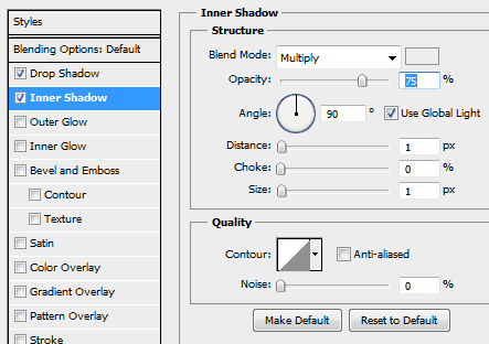 15 inner shadow home navigation How to Create Dark Web Design in Photoshop