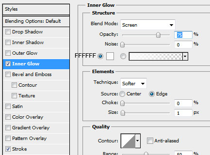 5 rounded2 innerglow How to Create 3D Search Bar in Photoshop