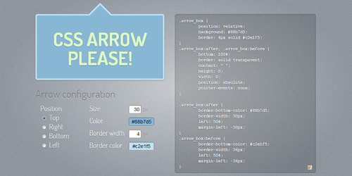css arrow please Collection of CSS3 Generators and Tools
