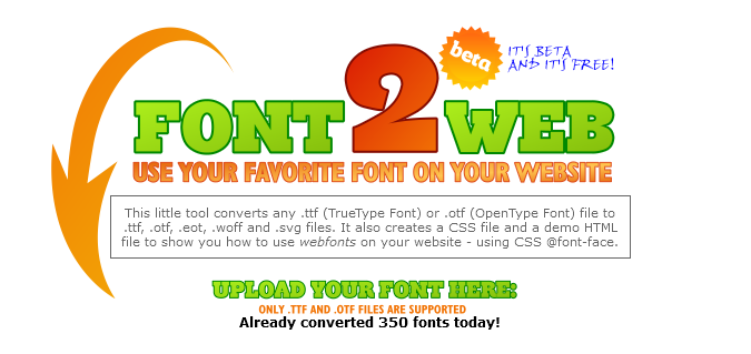 www.font2web.com  List of Different Font Face Generators