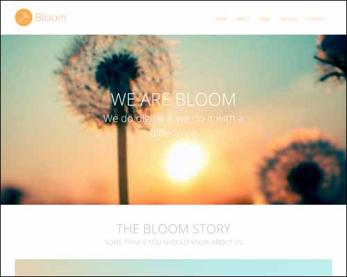 Bloom Portfolio Single Page Responsive Free HTML5 Website Template 20+ Best Free Responsive HTML5 / CSS3 Templates