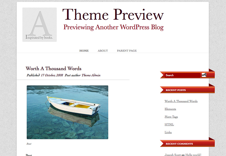 book inspiration Free WordPress themes for March 2014