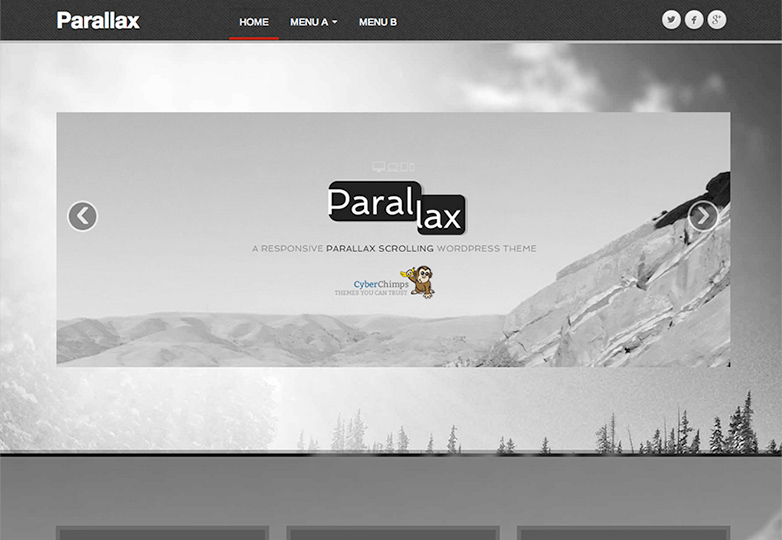 parallax Free WordPress themes for March 2014